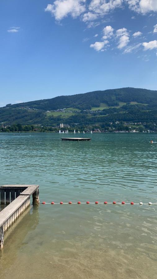 "Ferienhaus Am Mondsee" Mit Direktem Schafbergblick Im Salzkammergut Bei Salzburg Exterior foto