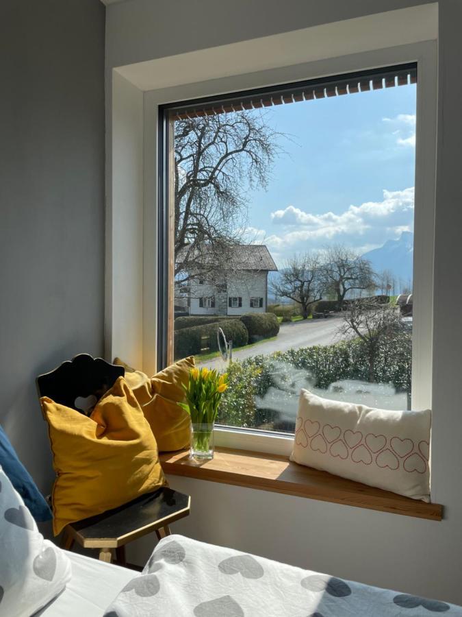 "Ferienhaus Am Mondsee" Mit Direktem Schafbergblick Im Salzkammergut Bei Salzburg Exterior foto